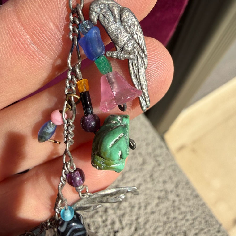 Wild Kingdom— Vintage Animal Charm Necklace with Lucite Beads | Signed LIJ NY - Picture 9 of 12